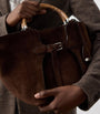Brown Suede Ralph Tote Bag