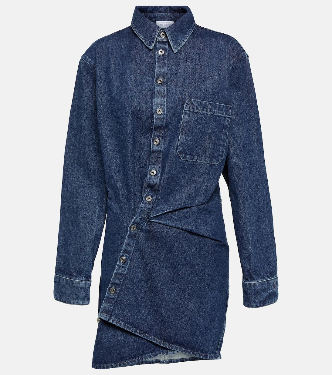 Off-White - Asymmetric denim shirt dress