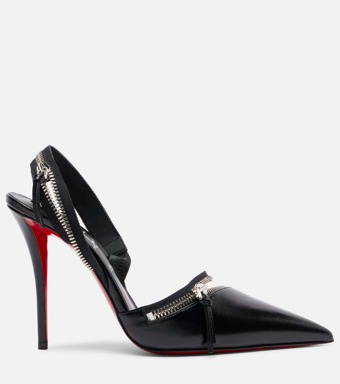 Christian Louboutin - Slingyzip 100 leather slingback pumps