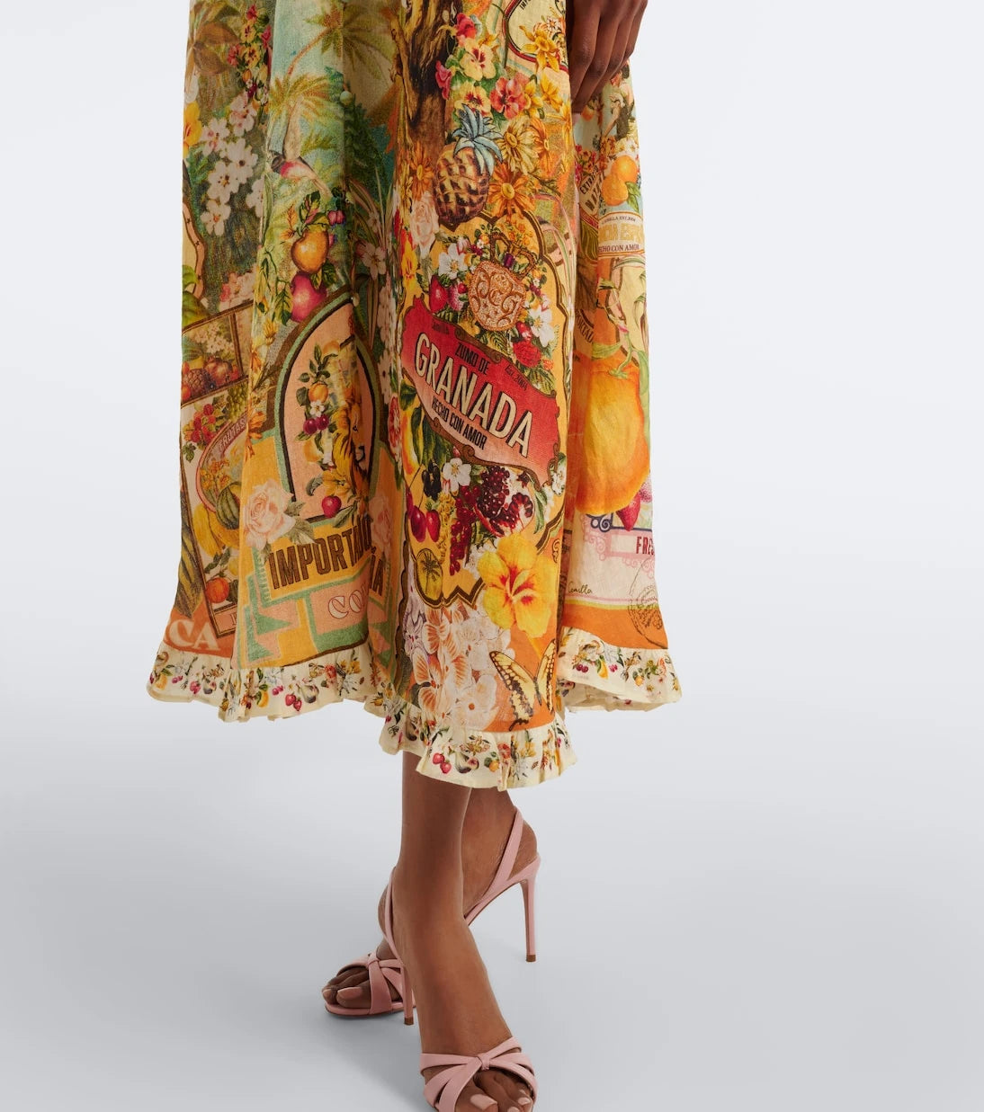 Camilla - Printed linen maxi dress