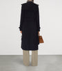 Burberry Navy Cashmere Long Kensington Heritage Trench Coat