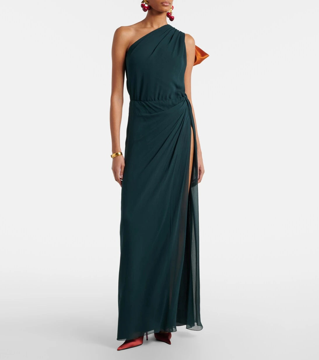 Saint Laurent - Silk chiffon gown