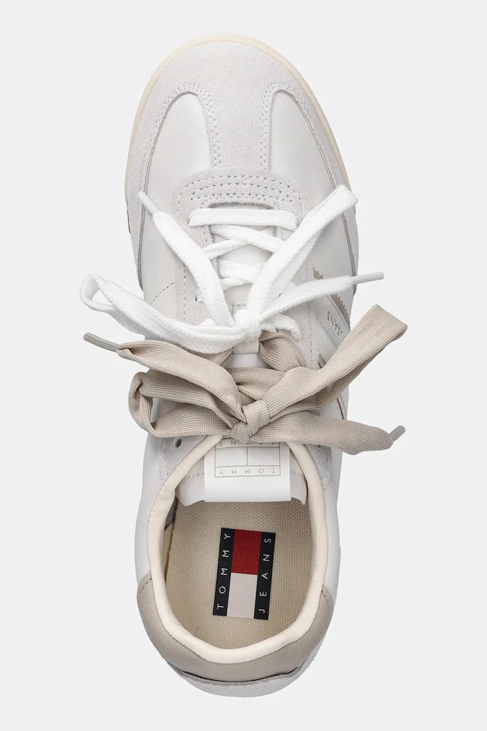 Кожени маратонки Tommy Jeans TJW LOW PROFILE RUNNER LTHR MIX