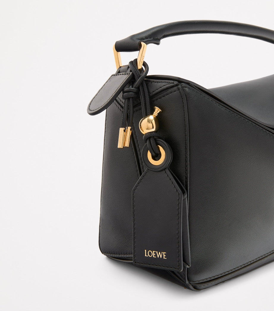 LOEWE Black Small Leather Featherlight Puzzle Top-Handle Bag