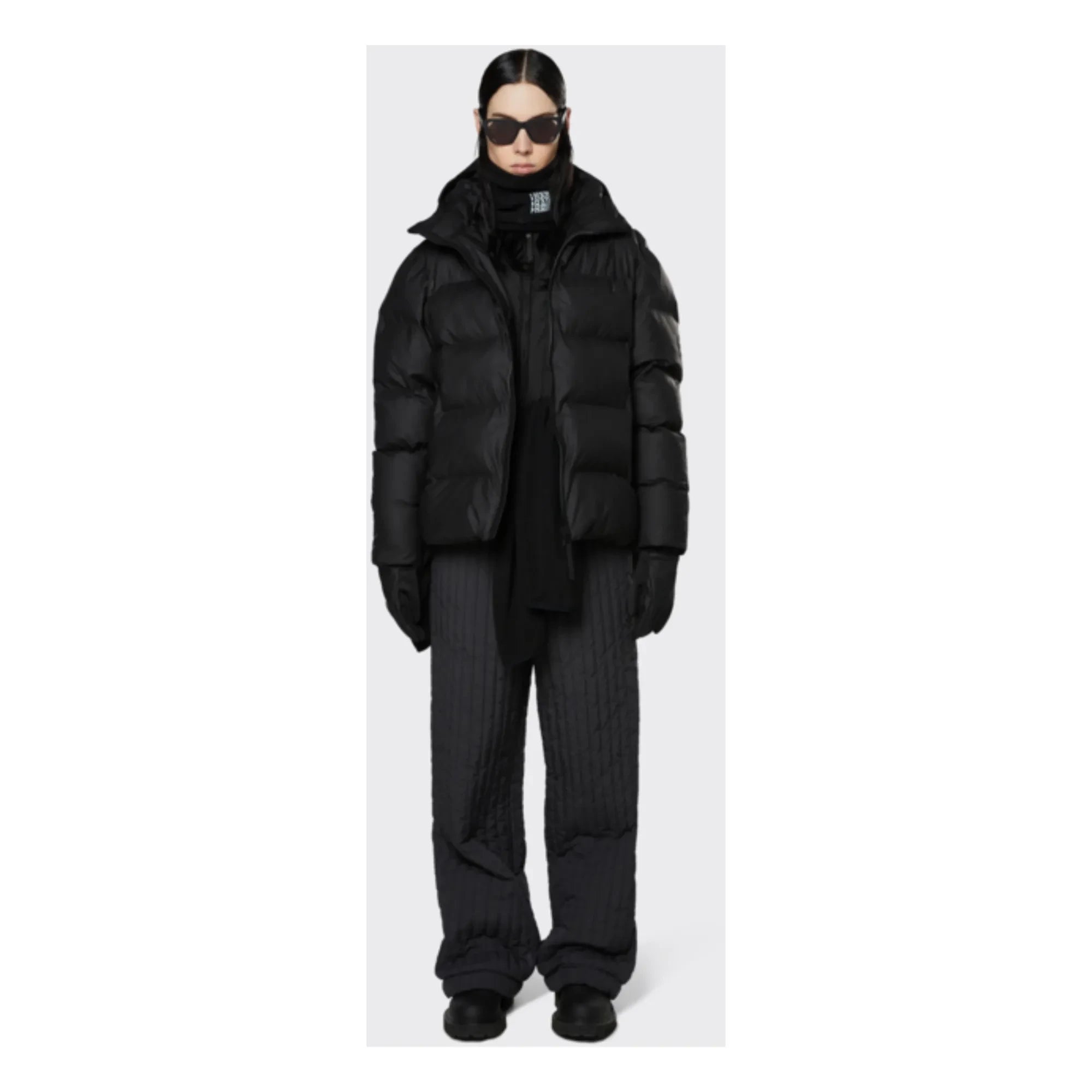 Rains - Hooded Puffer Jacket | Black