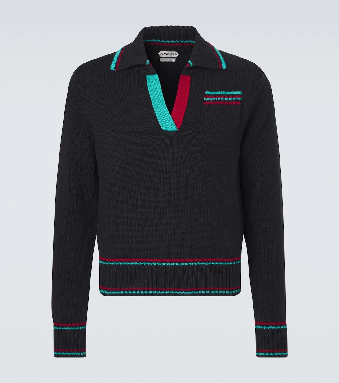 JW Anderson - Cotton, cashmere, and wool polo sweater