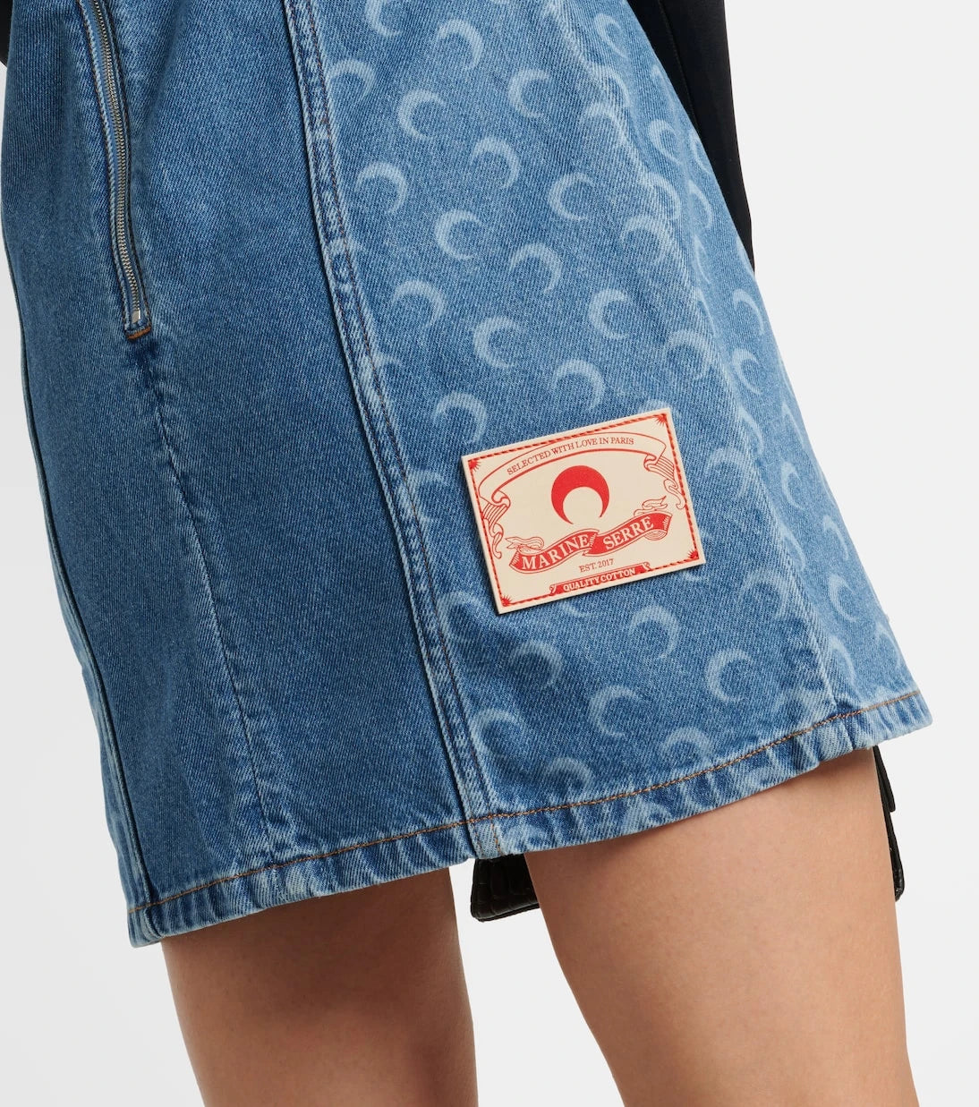 Marine Serre - All Over Moon denim minidress