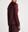 Burgundy Satin Draped Luster T-Shirt