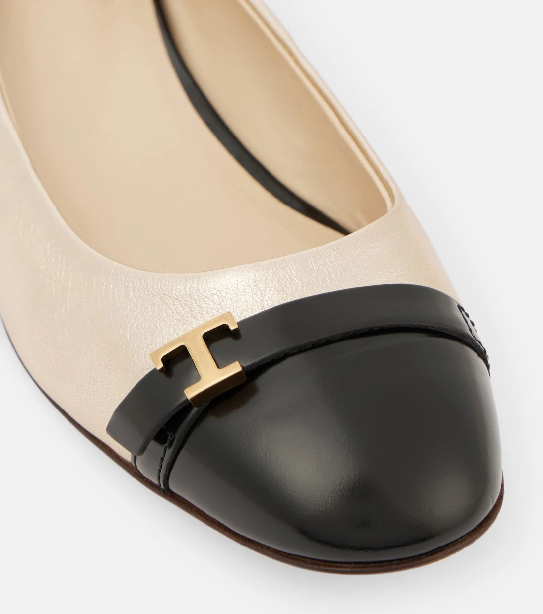 Tod's - Metallic leather ballet flats