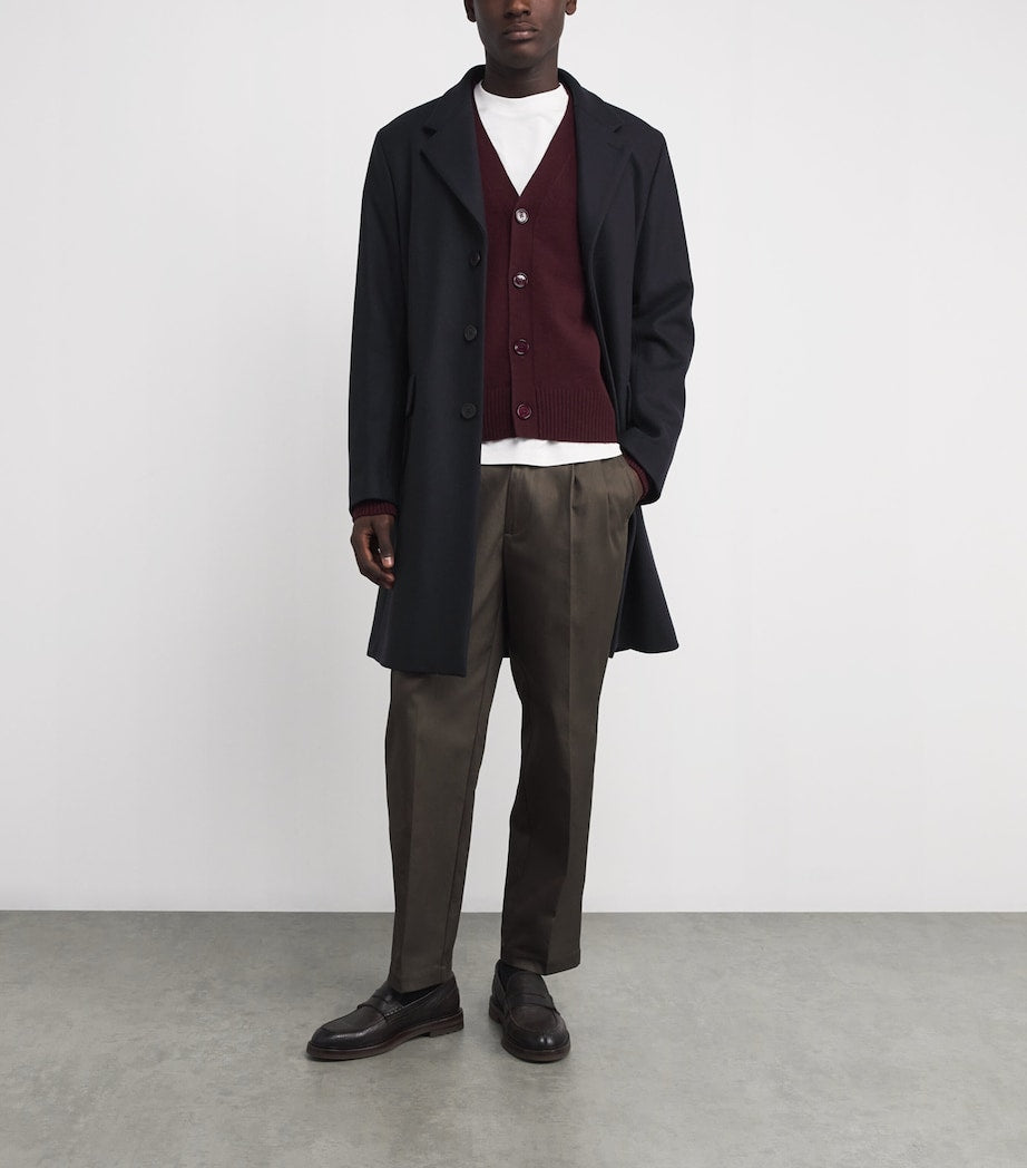 Sandro Paris Blue Wool-Blend Apollo Overcoat