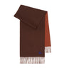 Brown Cashmere Reversible EKD Scarf