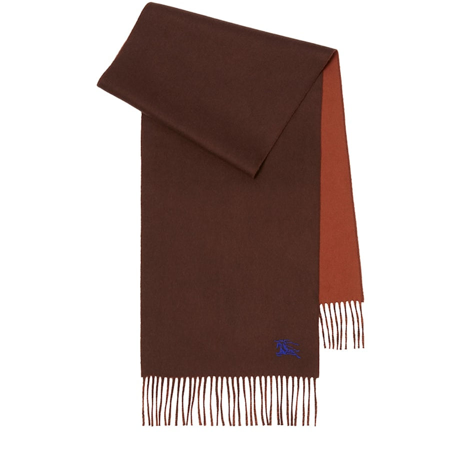 Brown Cashmere Reversible EKD Scarf