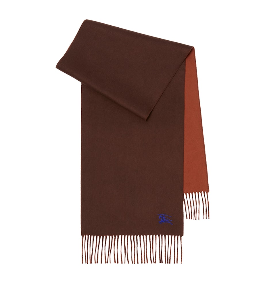 Brown Cashmere Reversible EKD Scarf