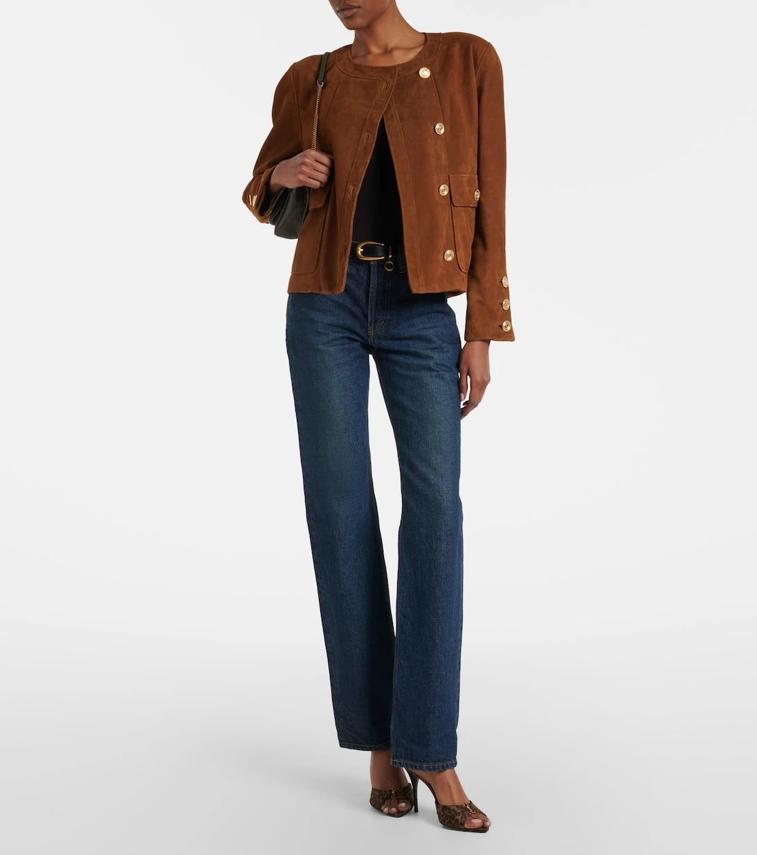 Saint Laurent - Babylone Cassandre grosgrain mules