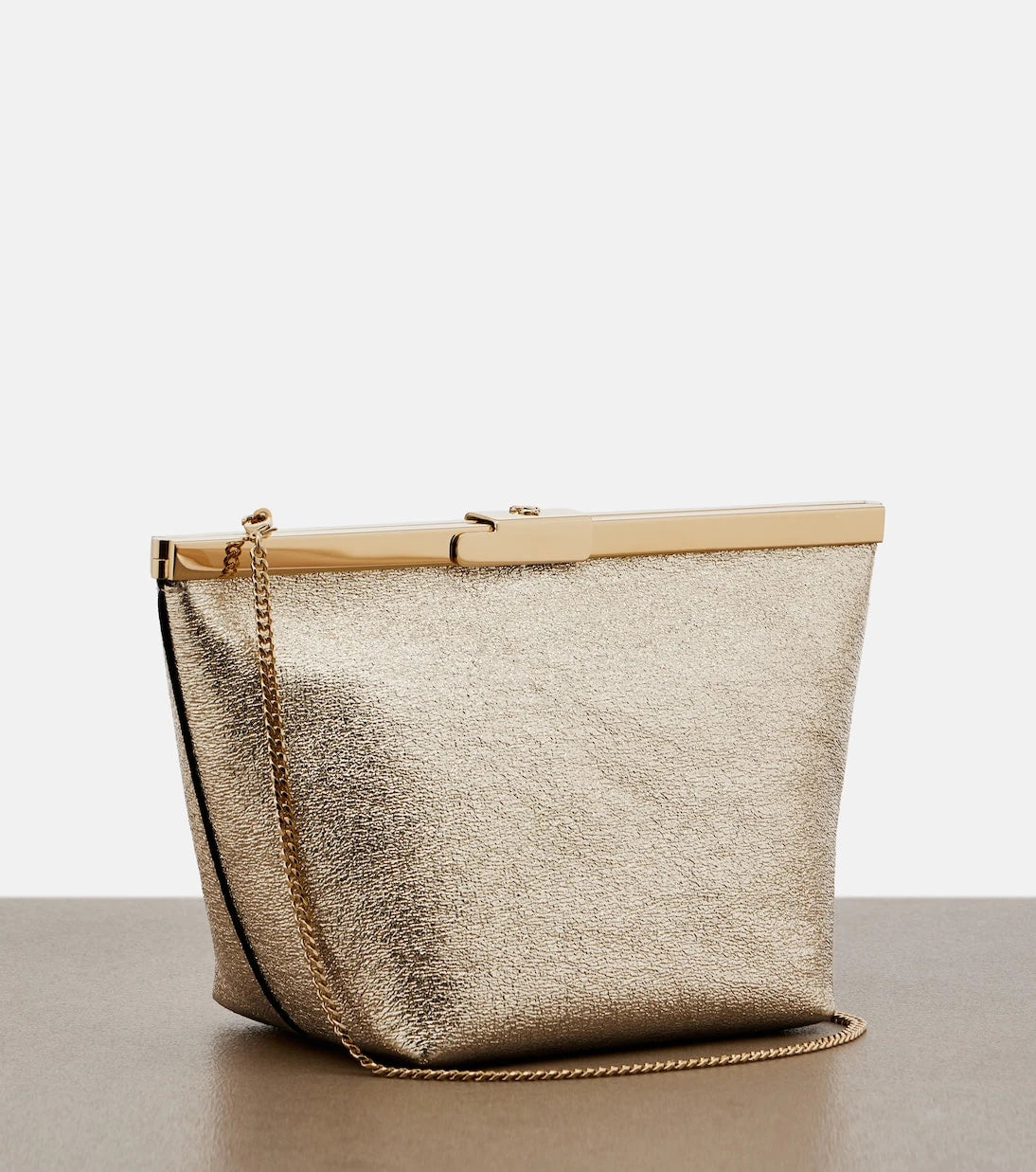 Jimmy Choo - Ganache metallic leather clutch