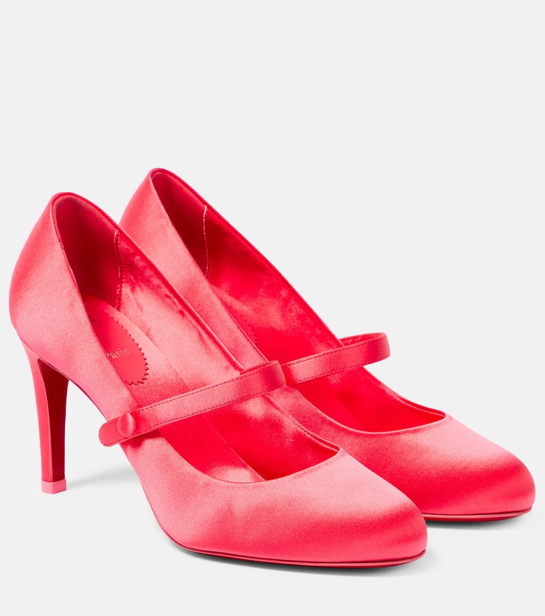 Christian Louboutin - حذاء بمبي 85 من الساتان الكريب
