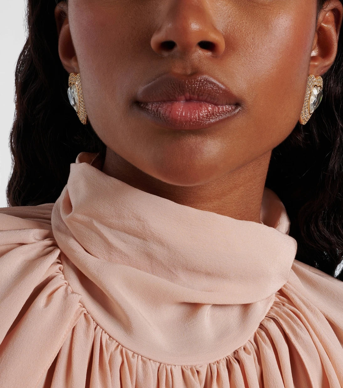 Self-Portrait - Crystal-embellished earrings