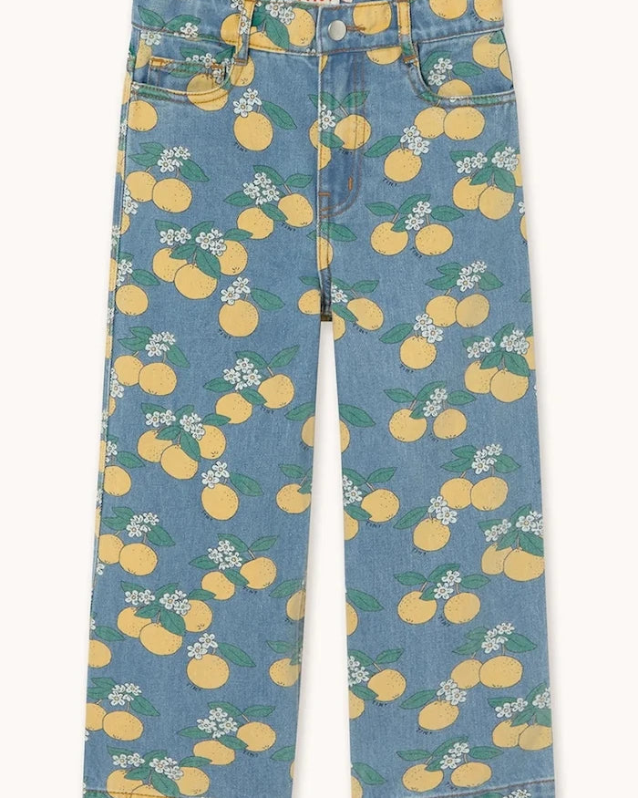 Детски дънки Tinycottons ORANGES DENIM JEANS
