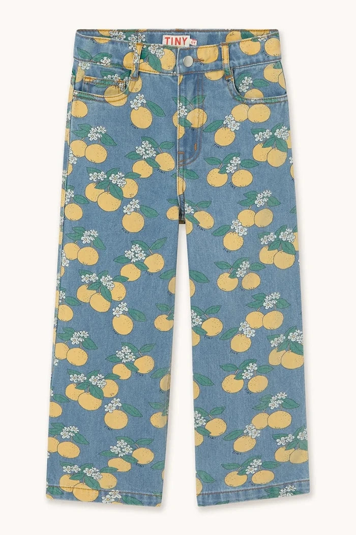 Детски дънки Tinycottons ORANGES DENIM JEANS