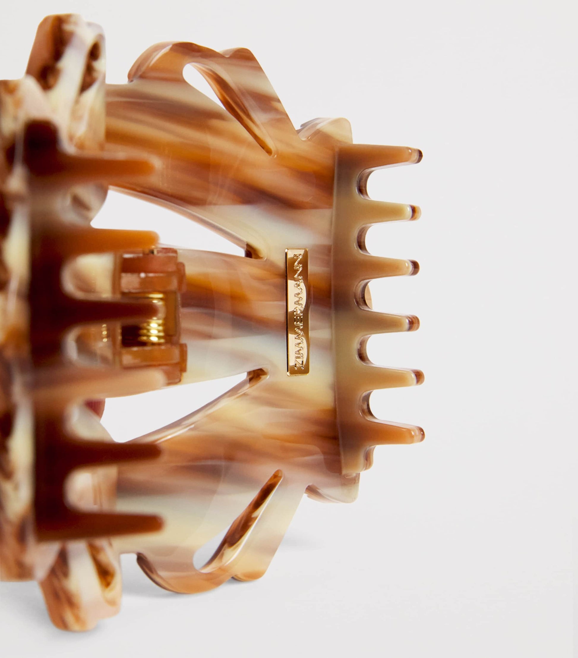 Brown Acetate Shell Clasp Hair Clip