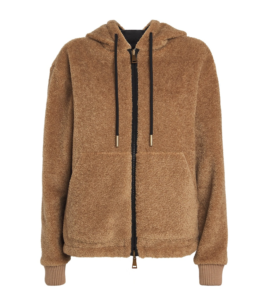 Moncler Yellow Reversible Teddy Padded Hoodie