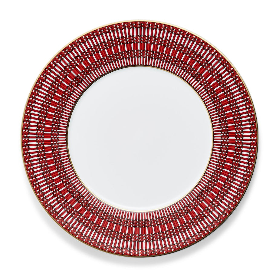 Set of 2 Arcadia Red Dinner Plates (27cm)