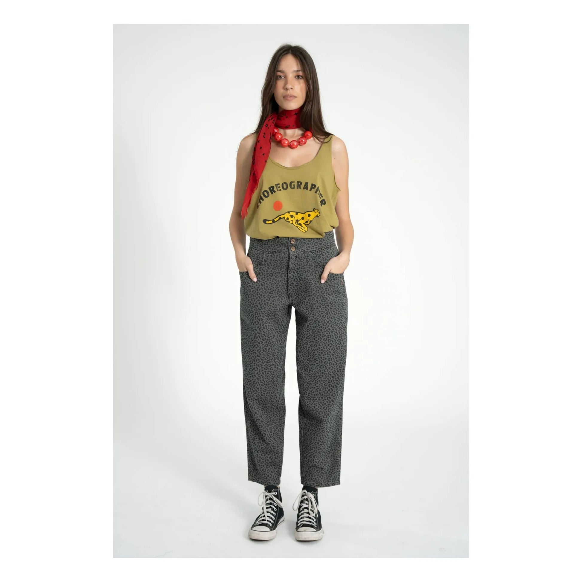 Sisters Department - Cotton Leopard Pants | Grey
