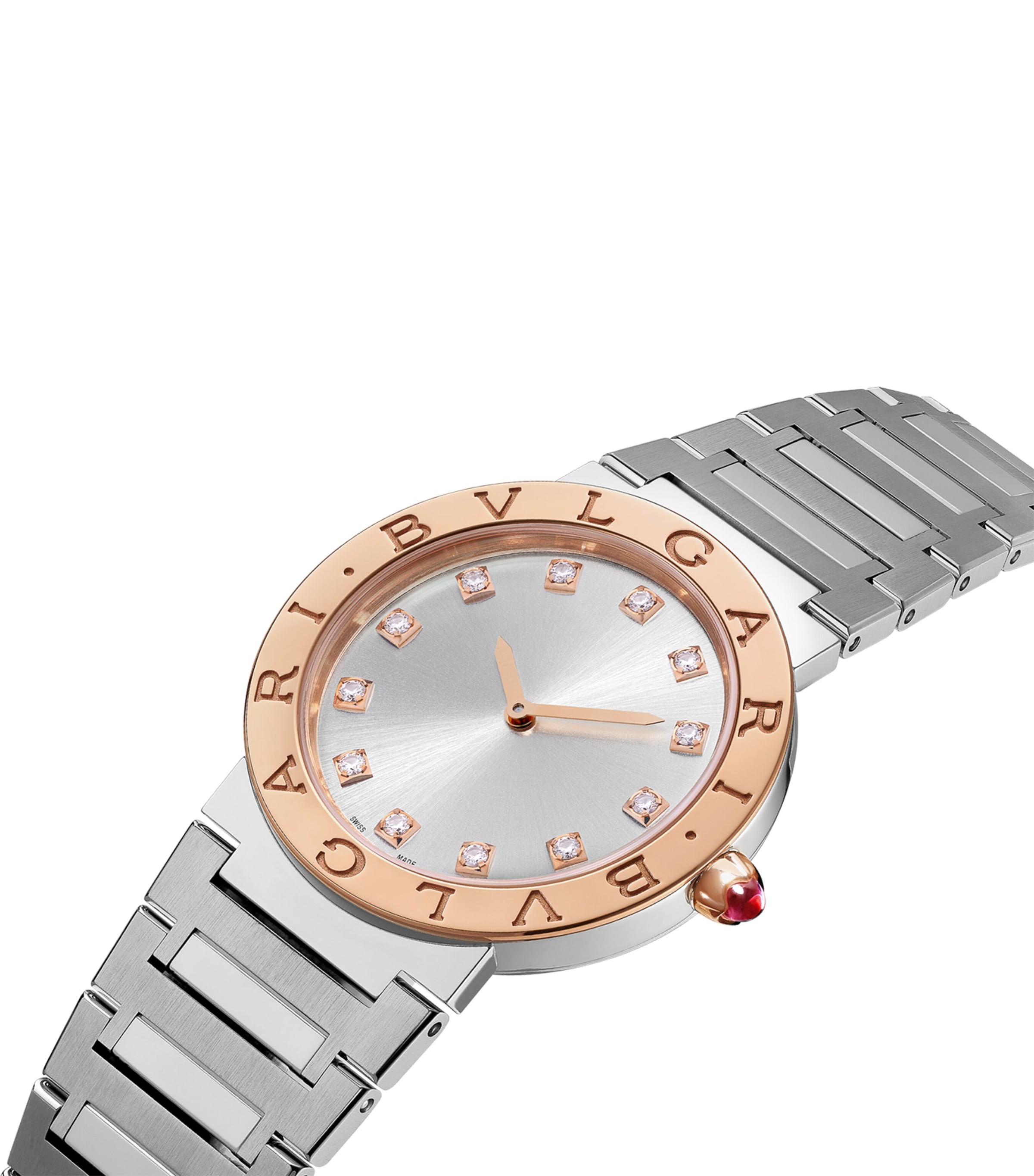 Stainless Steel and Rose Gold BVLGARI BVLGARI Watch 33mm