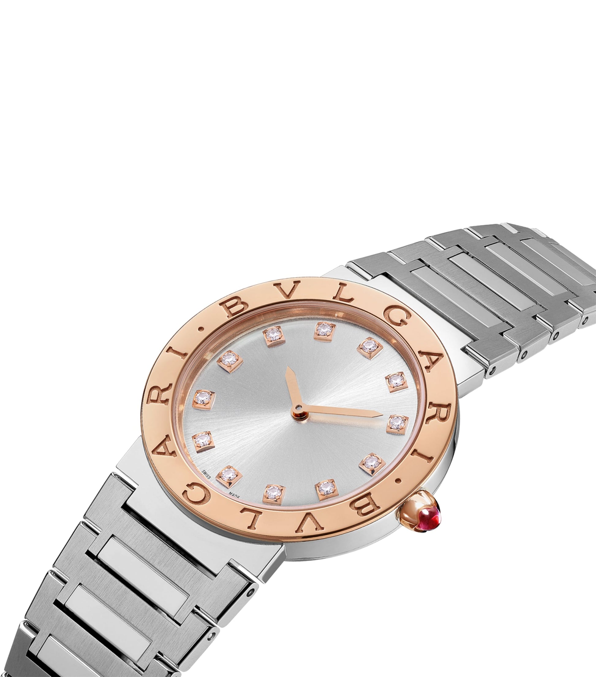 Stainless Steel and Rose Gold BVLGARI BVLGARI Watch 33mm
