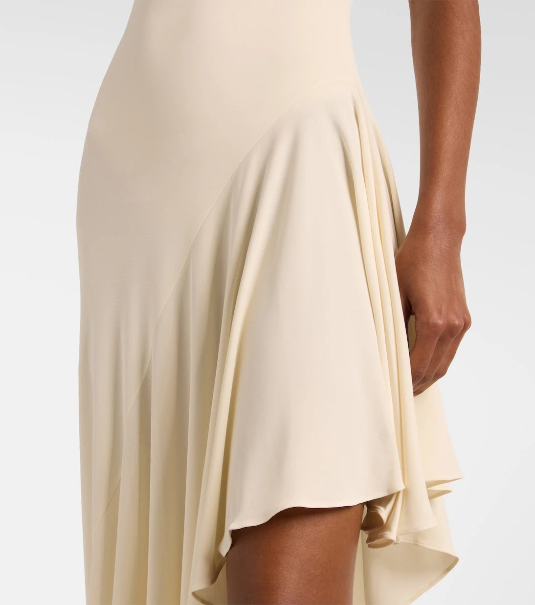 Alaïa - فستان ميدي جيرسيه غير متماثل