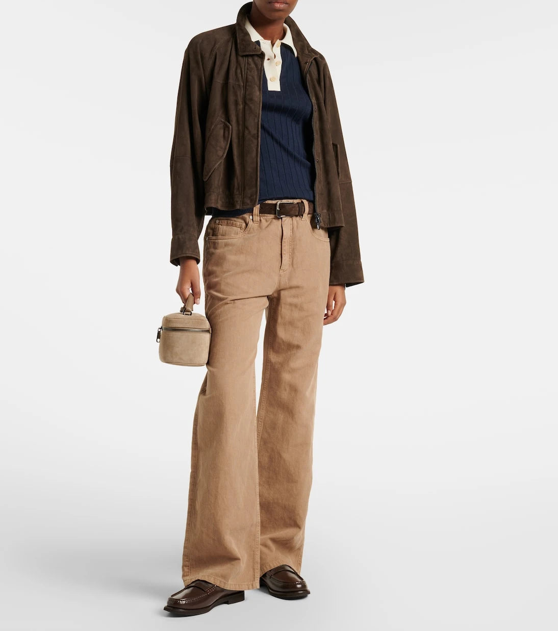 Brunello Cucinelli - Embellished wool and cashmere polo sweater
