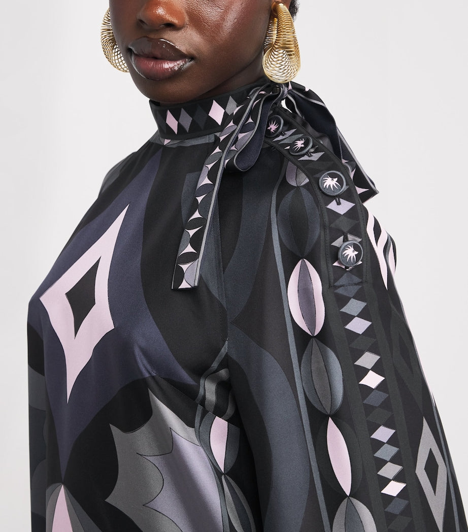 Pucci Silk High-Neck Mini Dress