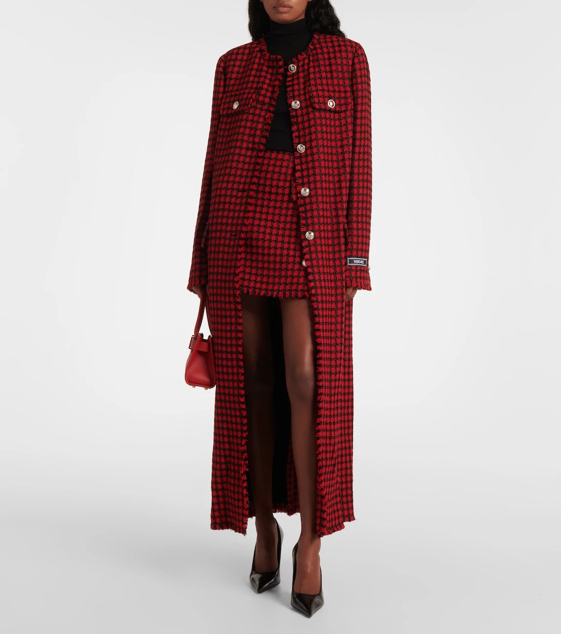 Versace - Checked tweed miniskirt