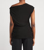 Asymmetric Draped Ando Top DBLK BLACK