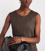 Joseph Brown Leather Heidi Midi Dress