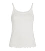 Stretch-Cotton Pointelle Camisole Top SNOW