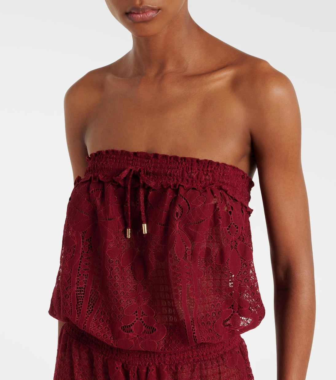 Melissa Odabash - Viv cotton-blend lace jumpsuit