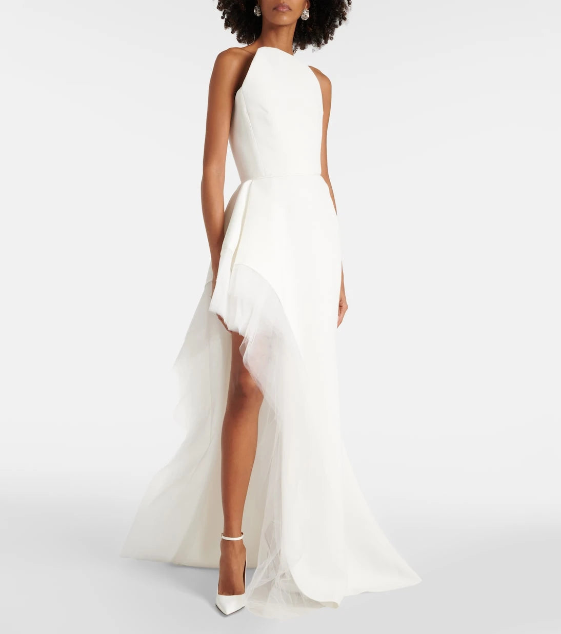 Maticevski - Bridal Epitome tulle-trimmed crêpe gown