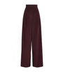 Red Corduroy Wide-Leg Trousers