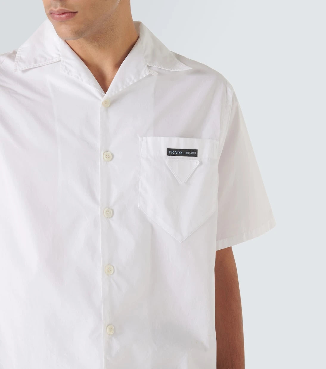 Prada - Cotton poplin bowling shirt