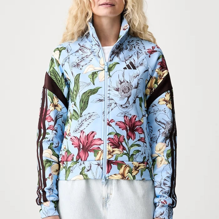 adidas fermuarlı kadın pamuklu sweatshirt x Farm Rio