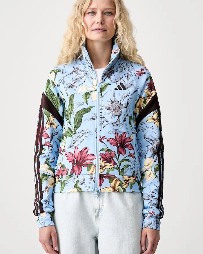 adidas fermuarlı kadın pamuklu sweatshirt x Farm Rio
