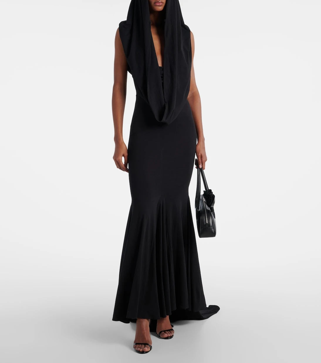 Magda Butrym - Hooded silk-blend jersey maxi dress