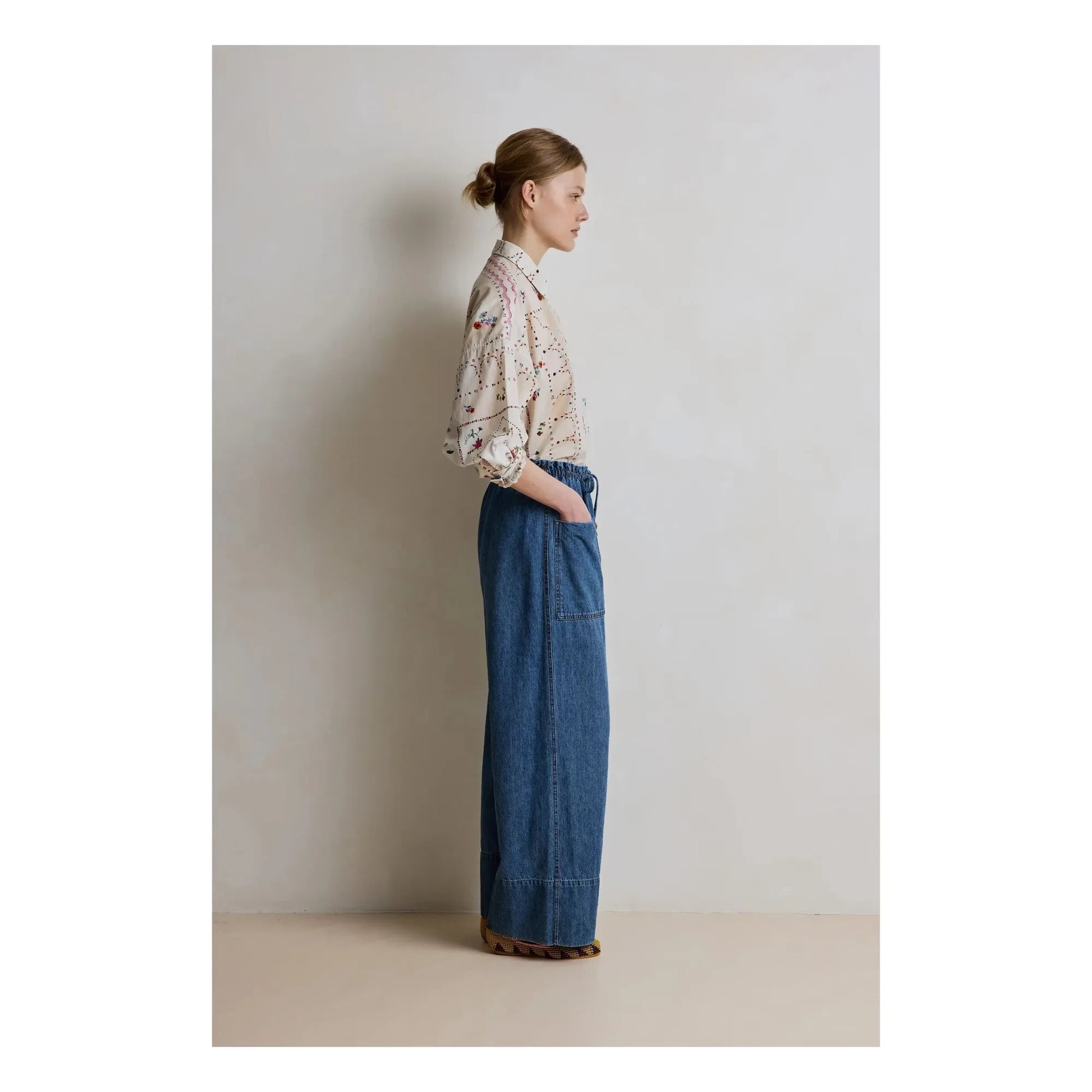Hod - Babakar Cotton Pants | Navy blue