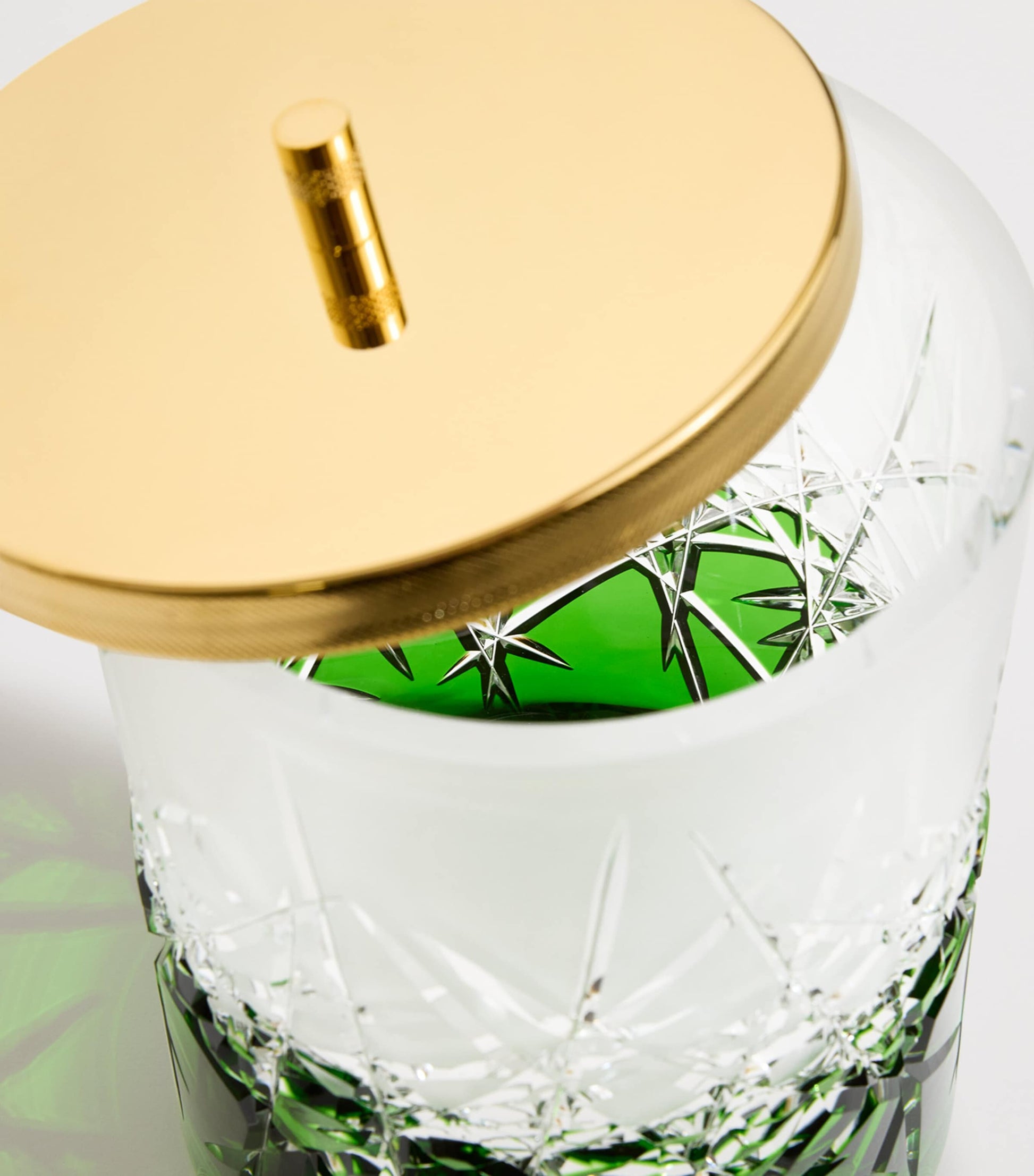 Crystal Ivy Green Bin With Lid