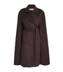Wolk Morais Brown Cashmere On Set Cape Coat