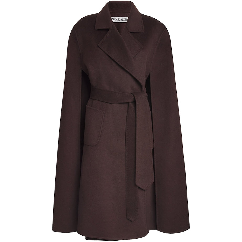 Wolk Morais Cashmere On Set Cape Coat