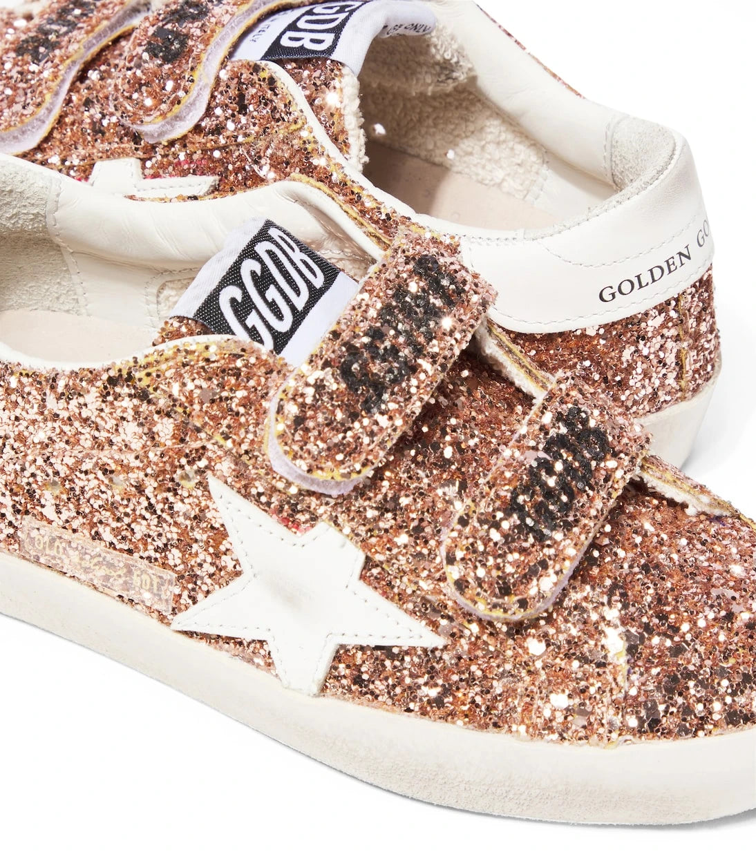 Golden Goose Kids - Old School glitter leather sneakers