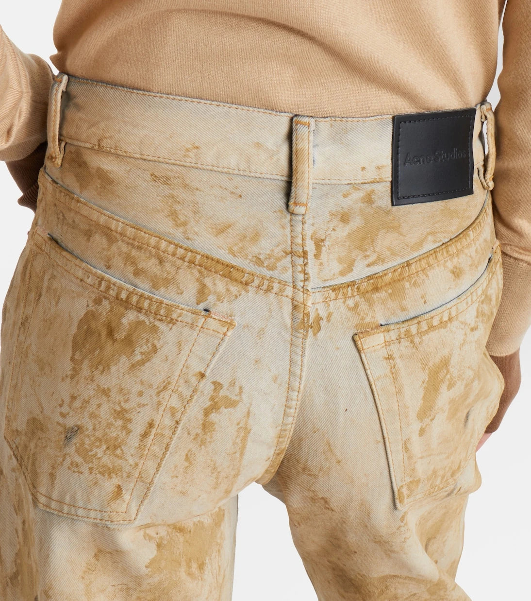 Acne Studios - جينز واسع الساق بتصميم بالٍ 2021