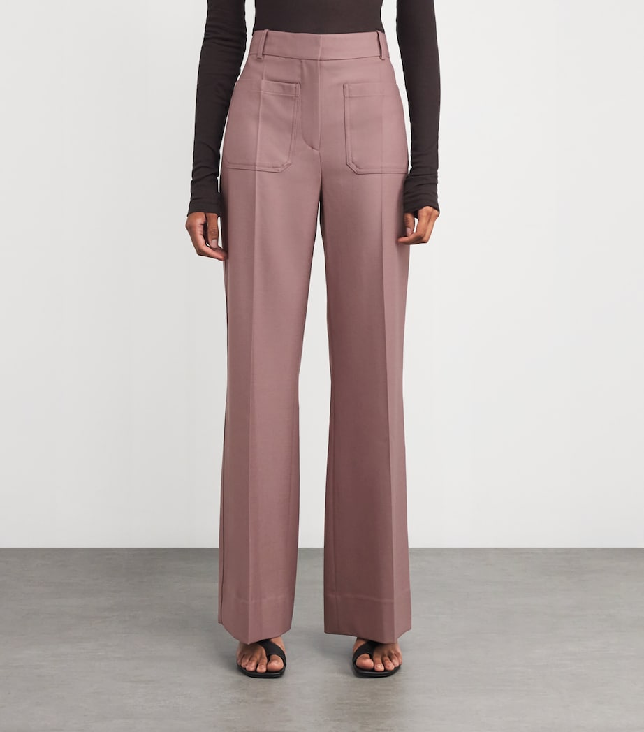 Victoria Beckham Pink Alina Tailored Trousers